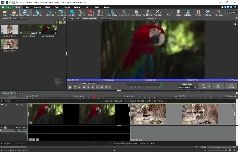 VideoPad - drag and drop video to the timeline VideoPad - drag and drop video to the timeline
