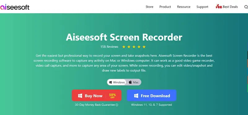 Aiseesoft Screen Recorder supported OS Aiseesoft Screen Recorder supported OS