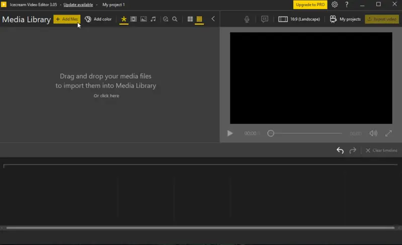 Add a video to Icecream Video Editor to make it slow motion